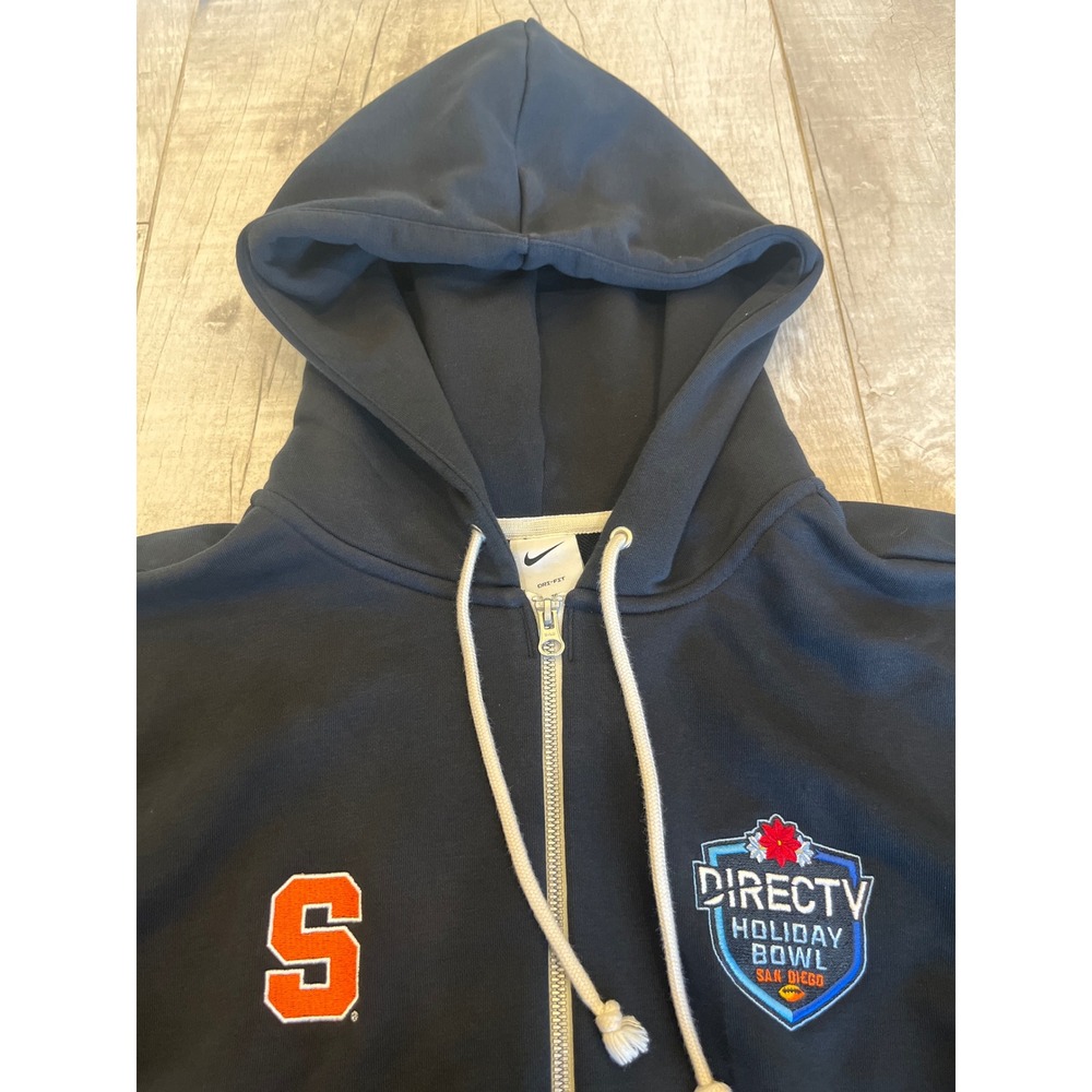 Nike Syracuse Holiday Bowl Mens Full Zip Hoodie Dri-FIT Standard Issue Black XL